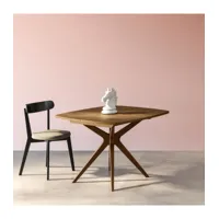 f.lli mirandola - table carrée extensible en bois barrel de mirandola