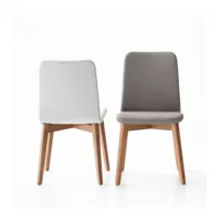 point house - chaise cloe 5 avec pieds en bois. (2 pezzi)
