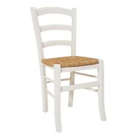arredo smart - chaise de cuisine en bois avec assise en paille, au meilleur prix