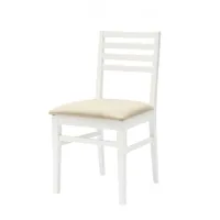 arredo smart - chaise en bois blanc avec assise en tissu, qualité garantie arredinitaly (2 pezzi)