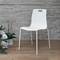 ingenia - chaise olly empilable en polypropylène certifiée uni-en (2 pezzi)