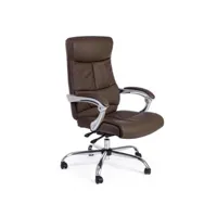 contemporary style - fauteuil de bureau c-br lisbon brown recliner, discover floor delivery