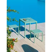 vermobil - table quatris 90 en acier galvanisé, peinte en plusieurs couleurs, démontable et autonivelanteella