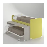 s. martino mobili - lit haut luna avec deuxième lit gigogne et bureau