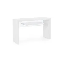 contemporary style - 2p line wood white 120x40 console table