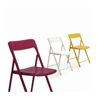 pezzani - chaise pliante zeta avec structure en acier verni, différentes couleurs (6 pezzi)