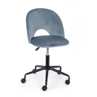 contemporary style - chaise de bureau linzey bleu