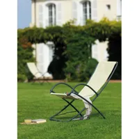 vermobil - park chaise longue pliante en acier galvanisé et texplas disponible en différentes couleurs