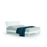 santa lucia - lit mistral, avec tête de lit à lattes en bois, santa lucia mobili