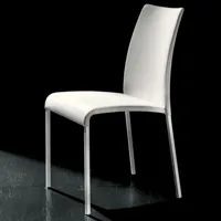 ingenia - chaise tapissée en faux cuir sissi avec structure en métal
