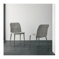 sedit - chaise roxy tapissée et recouverte. (2 pezzi)