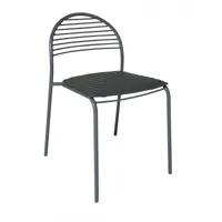 arredo smart - chaise en fer avec base en faux cuir pour usage extérieur par arredinitaly
