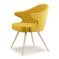 scab design - you armchair, assise et dossier en contreplaqué cintré, entièrement rembourré