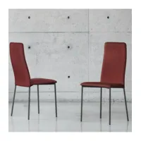 sedit - chaise gaia, avec coque rembourrée et tapissée. (2 pezzi)