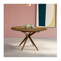 f.lli mirandola - table ronde extensible en bois vitruvio de mirandola
