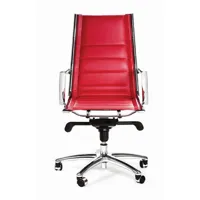 fenice design - fauteuil de direction de bureau absolut light structure en acier chromé