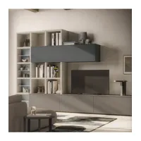 santa lucia - bibliothèque avec supports tv, meubles santalucia