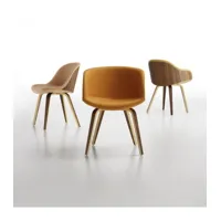 midj spa - précieux et original fauteuil danny disponible dans une large gamme de tissus laqués et de finitions chromées - par midj