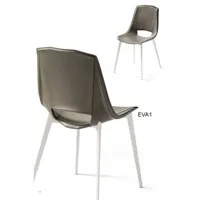 point house - chaise eva 1 avec structure en aluminium (2 pezzi)
