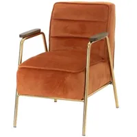fauteuil en velours pour enfant orange
