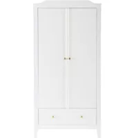 armoire 2 portes + 1 tiroir opéra blanche