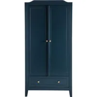 armoire 2 portes + 1 tiroir opéra bleu prestige