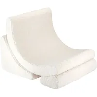 fauteuil moon cream white molletonné
