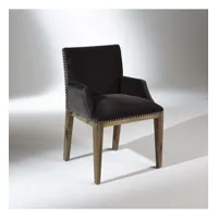 kenza - fauteuil de table avec accoudoirs style moderne en bois massif