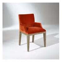 kenza - fauteuil de table avec accoudoirs style moderne en bois massif