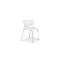 chaise avec accoudoirs seashell - blanc