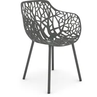 fauteuil de jardin forest - gris métallique
