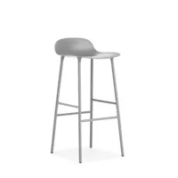 chaise de bar form avec structure en métal - gris - 75 cm