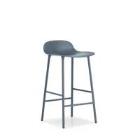 chaise de bar form avec structure en métal - bleu - 65 cm