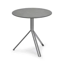 table de bistro trio - ronde - gris roche - acier inoxydable - ø 70 cm