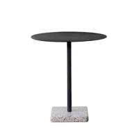 table de jardin terrazzo  - gris foncé - terrazzo gris - rond ø 70 cm