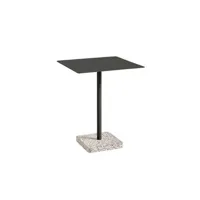 table de jardin terrazzo  - gris foncé - terrazzo gris - carré 60 x 60 cm