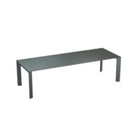table grande arche à rallonges - gris métallique - 220 x 100 cm