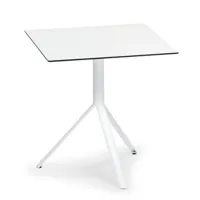 table de bistro trio - carrée - blanc - blanc - 70 x 70 cm