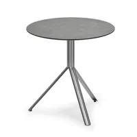 table de bistro trio - ronde - gris roche - acier inoxydable - ø 60 cm
