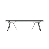 table radice - carrée - gris métallique - 290 x 90 cm