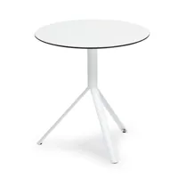table de bistro trio - ronde - blanc - blanc - ø 60 cm