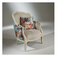 victor botanique - fauteuil bergère style romantique en tissu imprimé
