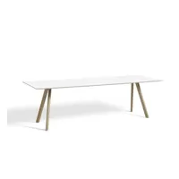 table de salle à manger copenhague cph30 - off-white - chêne savonné - 200 x 90 cm
