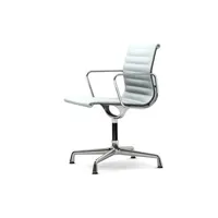 chaise en aluminium - ea 103 - poli - hopsak - bleu polaire/ivoire - patin pour sols durs