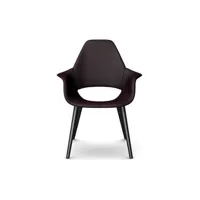 fauteuil organic chair - frêne noir - hopsak - noir/marron foncé