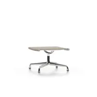 chaise en aluminium - ea 125 - tabouret - chromé - cuir sable