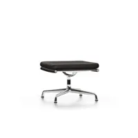 chaise en aluminium - soft pad - ea 223 - tabouret - poli - cuir/plano - chocolat/marron