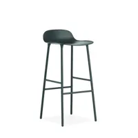 chaise de bar form avec structure en métal - vert - 75 cm