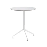 about a table aat20 table haute - stratifié blanc, bordure contreplaqué