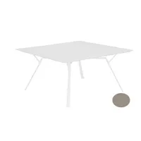 table radice quadra - rectangulaire - taupe - 140 x 140 cm